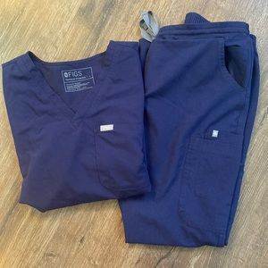 Figs Navy blue scrub set